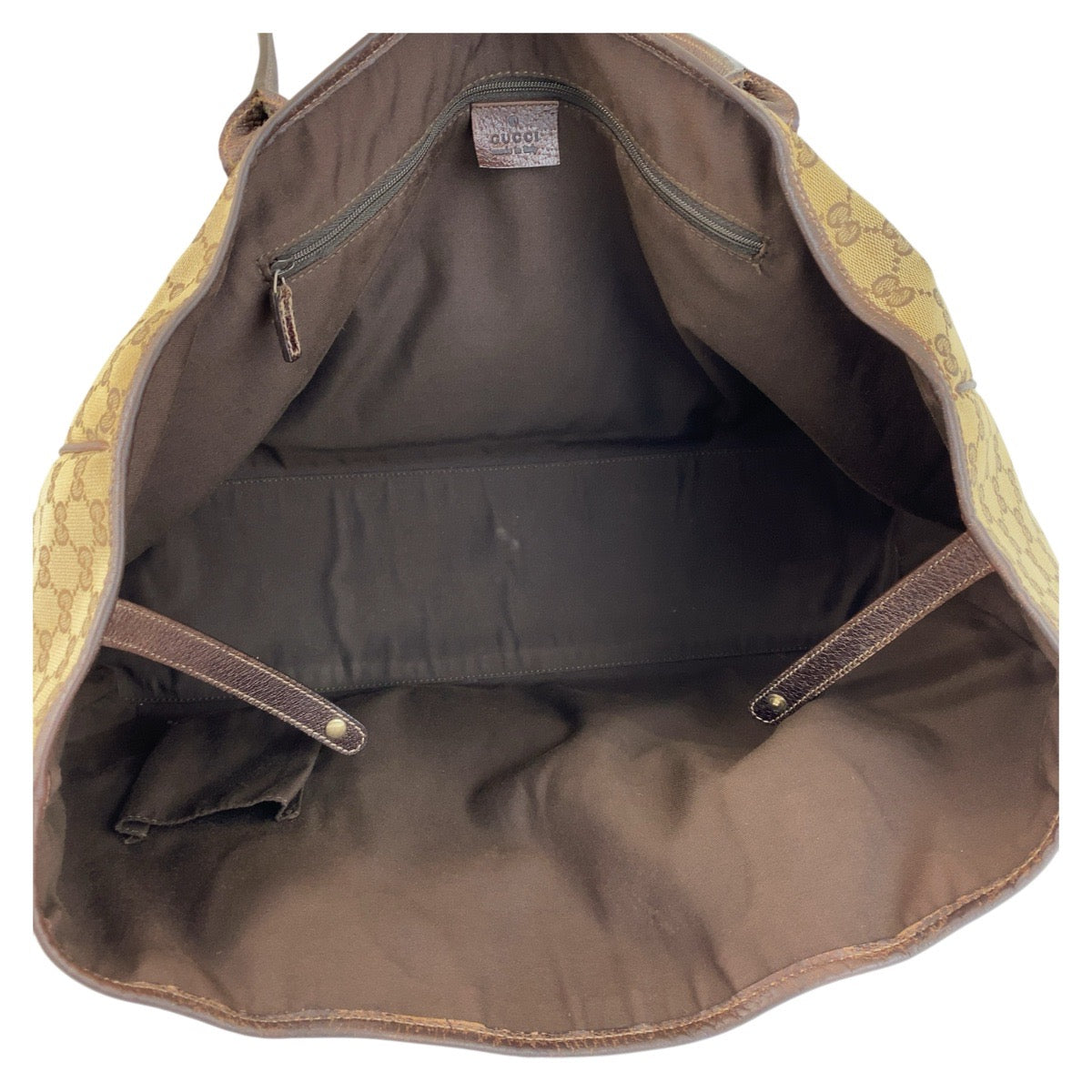 14865
GUCCI グッチ シェリーライン プリンシー ベージュ ブラウン ゴールド金具 GGキャンバス / レザー 161719 トートバッグ ショルダーバッグ  レディース