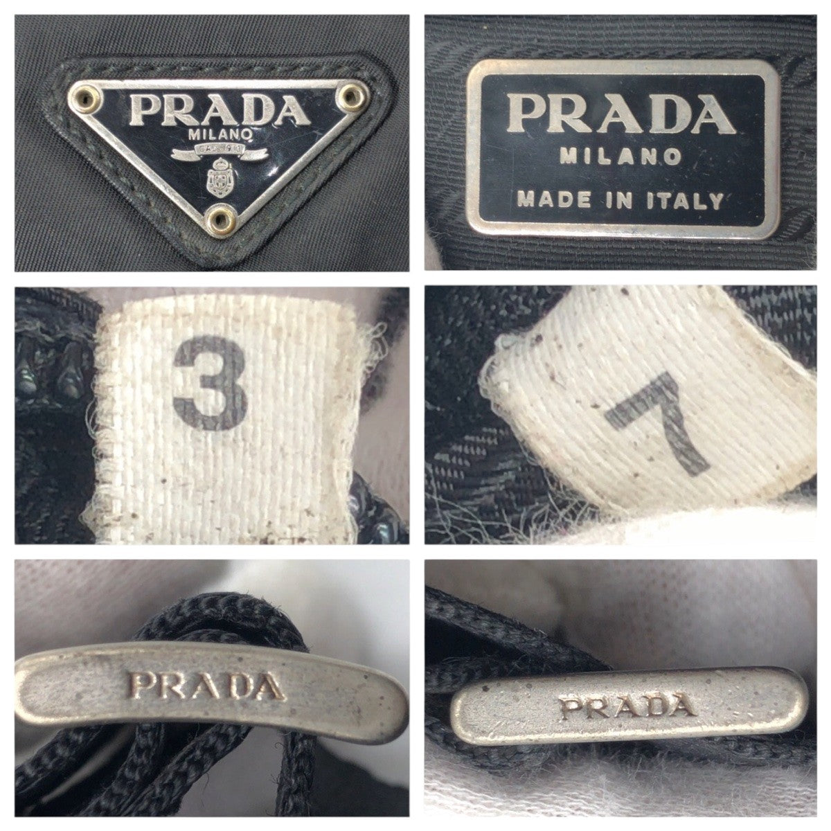 14866
PRADA プラダ テスート 三角ロゴ ブラック 黒 ナイロン ショルダーバッグ 男女兼用  レディース AB32