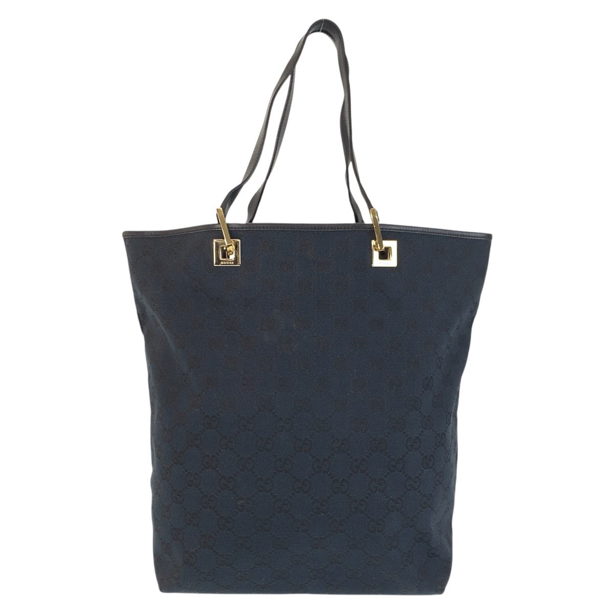 14867
GUCCI グッチ ブラック 黒 ゴールド金具 GGキャンバス / レザー 002 1098 トートバッグ ショルダーバッグ  レディース