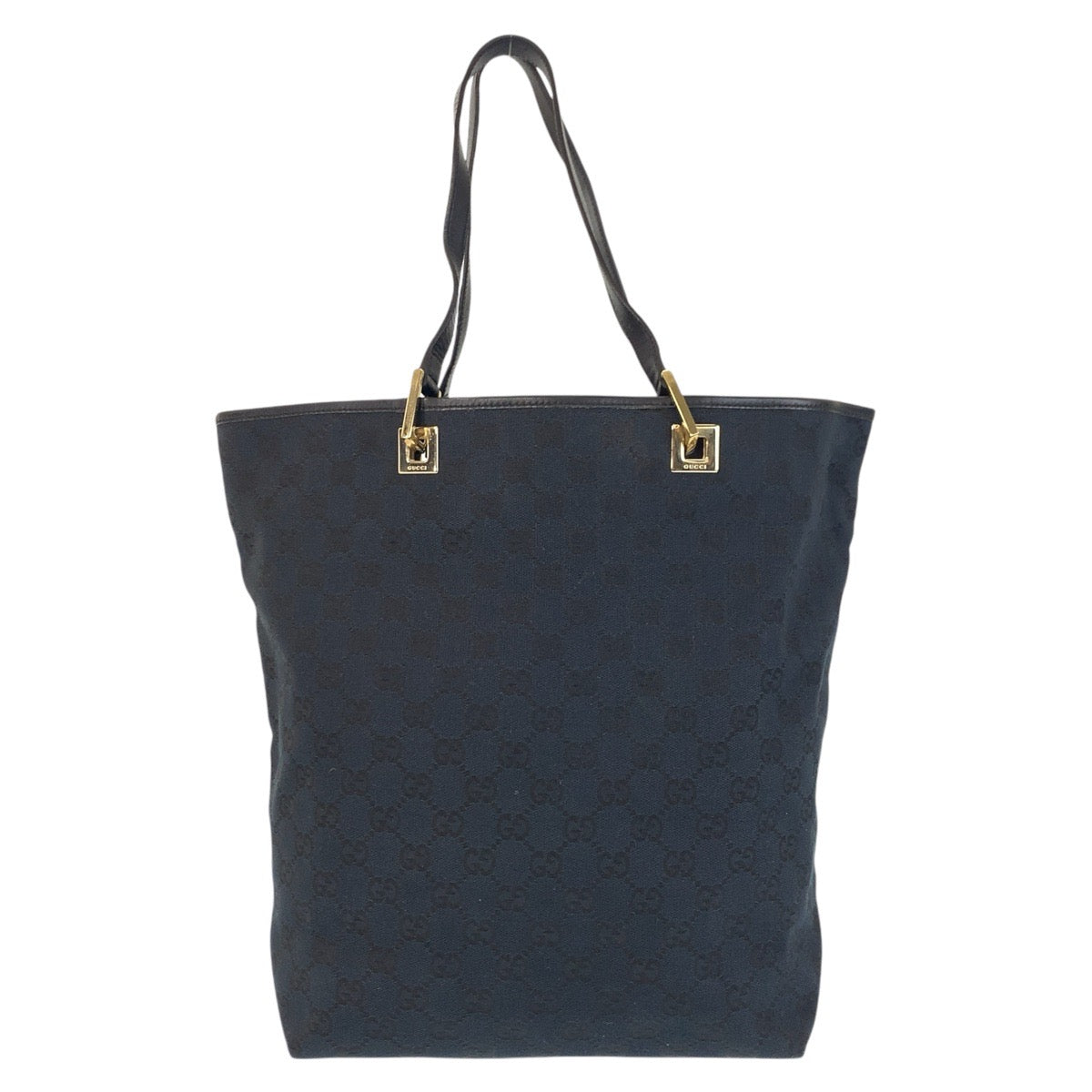 14867
GUCCI グッチ ブラック 黒 ゴールド金具 GGキャンバス / レザー 002 1098 トートバッグ ショルダーバッグ  レディース