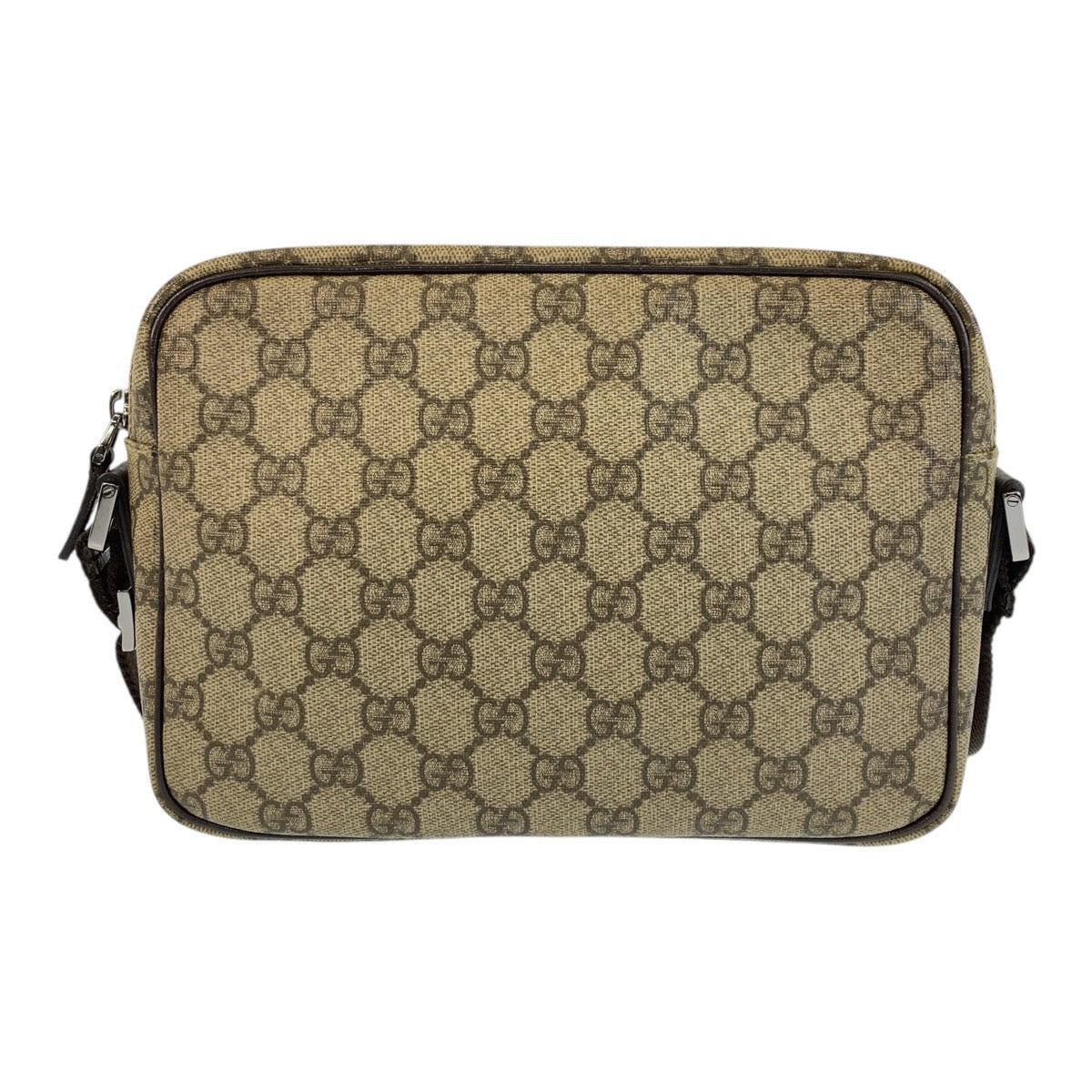 14869
GUCCI グッチ ブラウン ベージュ GGスプリームキャンバス / レザー 114291 斜め掛け ショルダーバッグ ポシェット  レディース