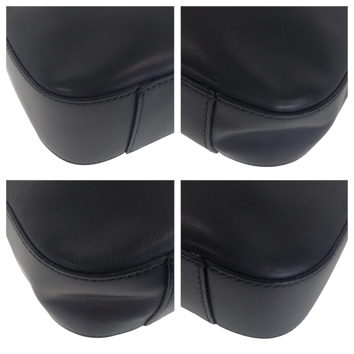 14871
GUCCI グッチ ブラック 黒 シルバー金具 レザー 001 3812 ショルダーバッグ  レディース