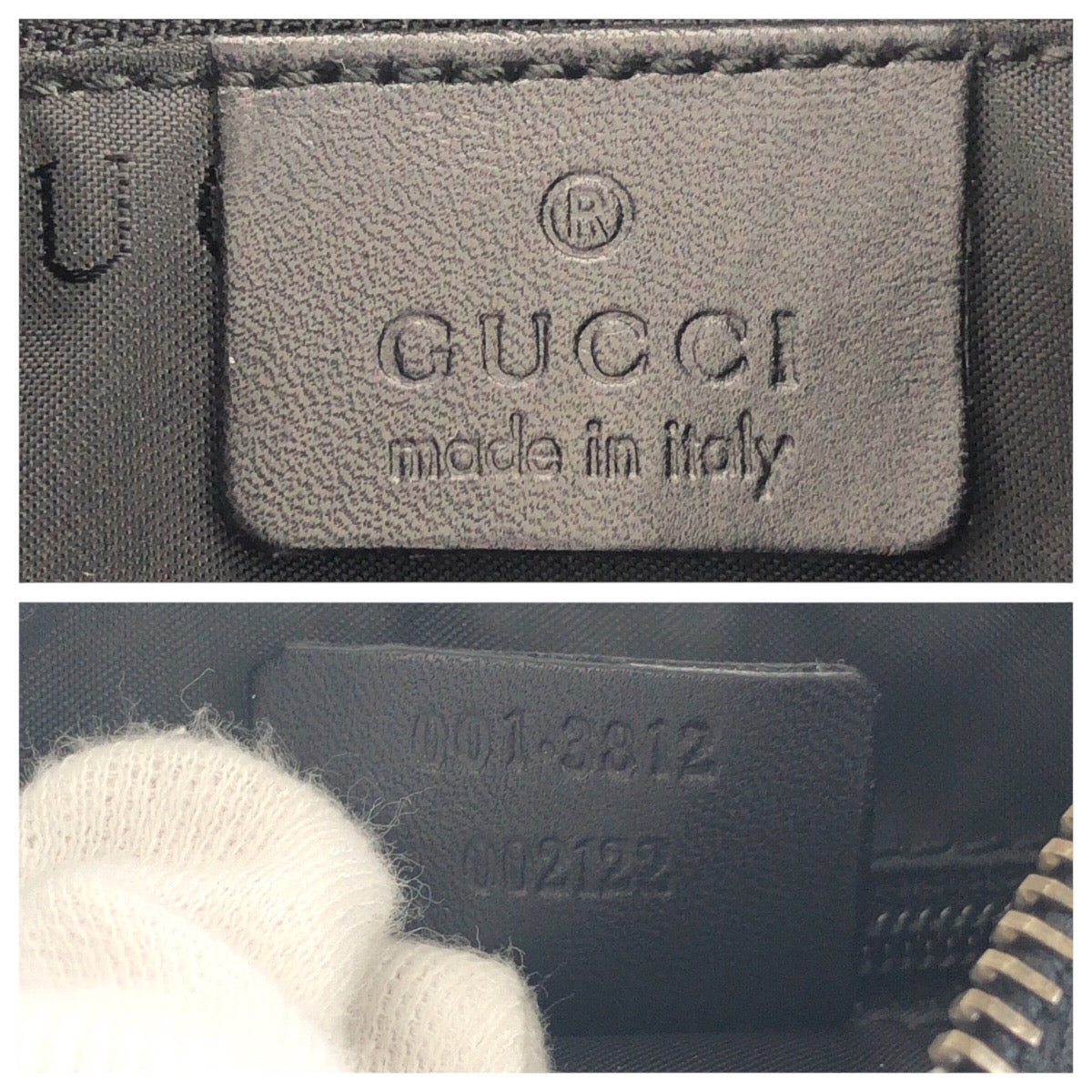 14871
GUCCI グッチ ブラック 黒 シルバー金具 レザー 001 3812 ショルダーバッグ  レディース