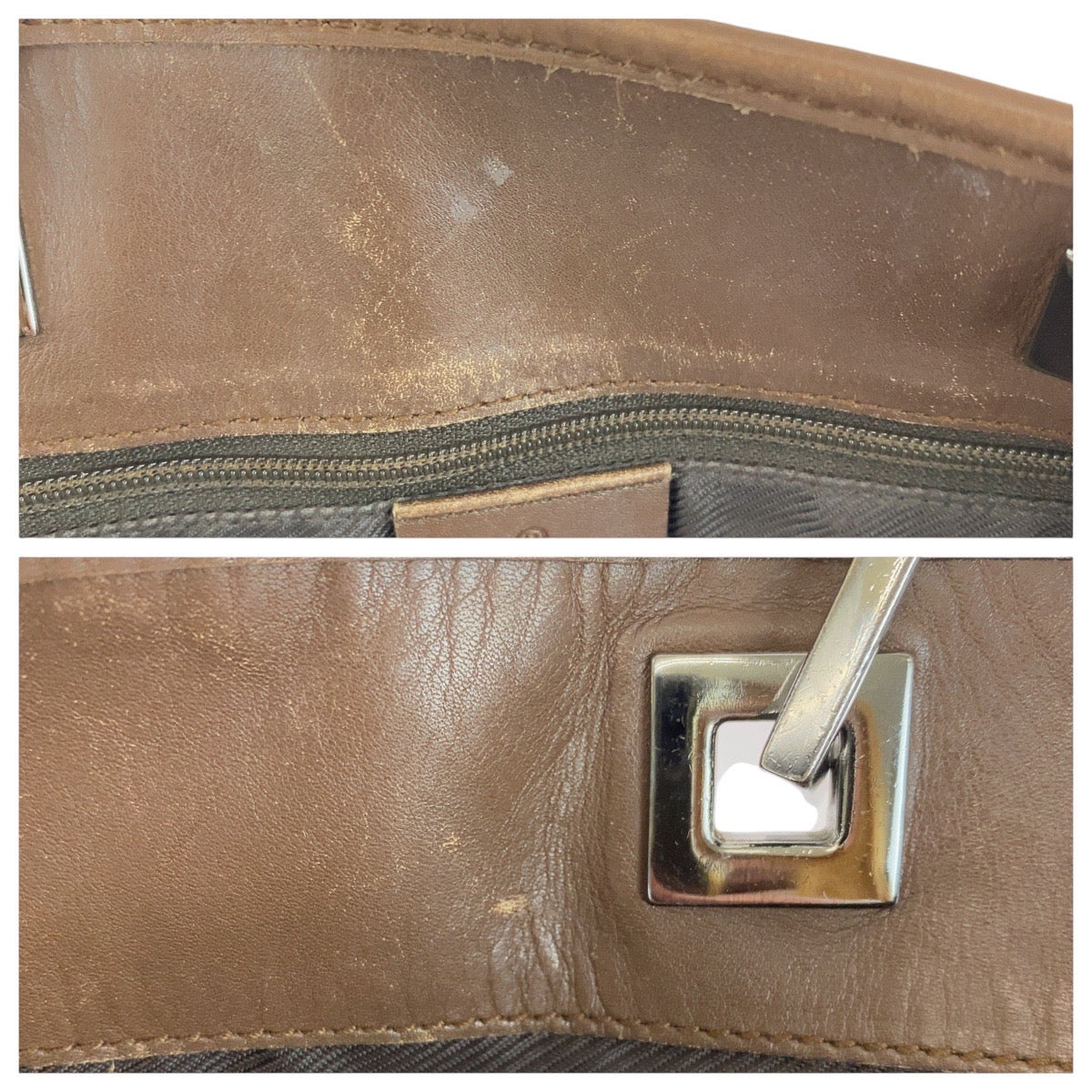14873
GUCCI グッチ ベージュ ブラウン GGキャンバス / レザー 31243 トートバッグ ショルダーバッグ  レディース