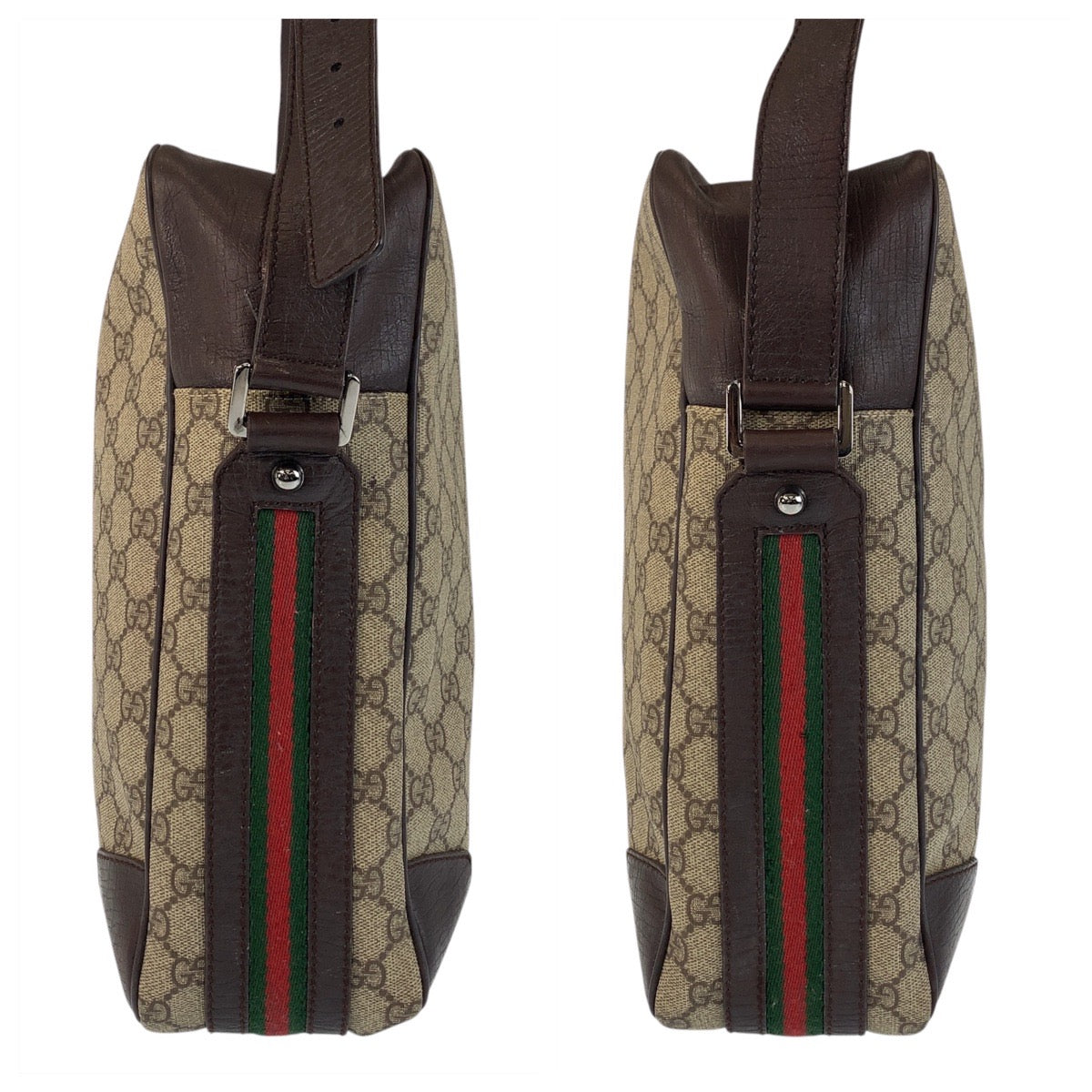 14875
GUCCI グッチ シェリーライン ブラウン ベージュ GGスプリームキャンバス / レザー 145889 ショルダーバッグ メッセンジャーバッグ  メンズ