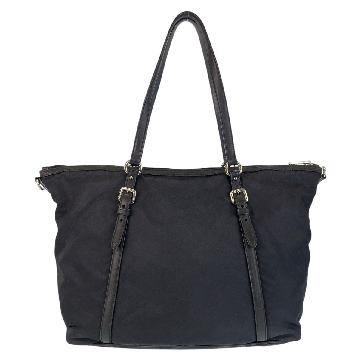 14876
PRADA プラダ テスート ブラック 黒 シルバー金具 ナイロン トートバッグ ショルダーバッグ  レディース