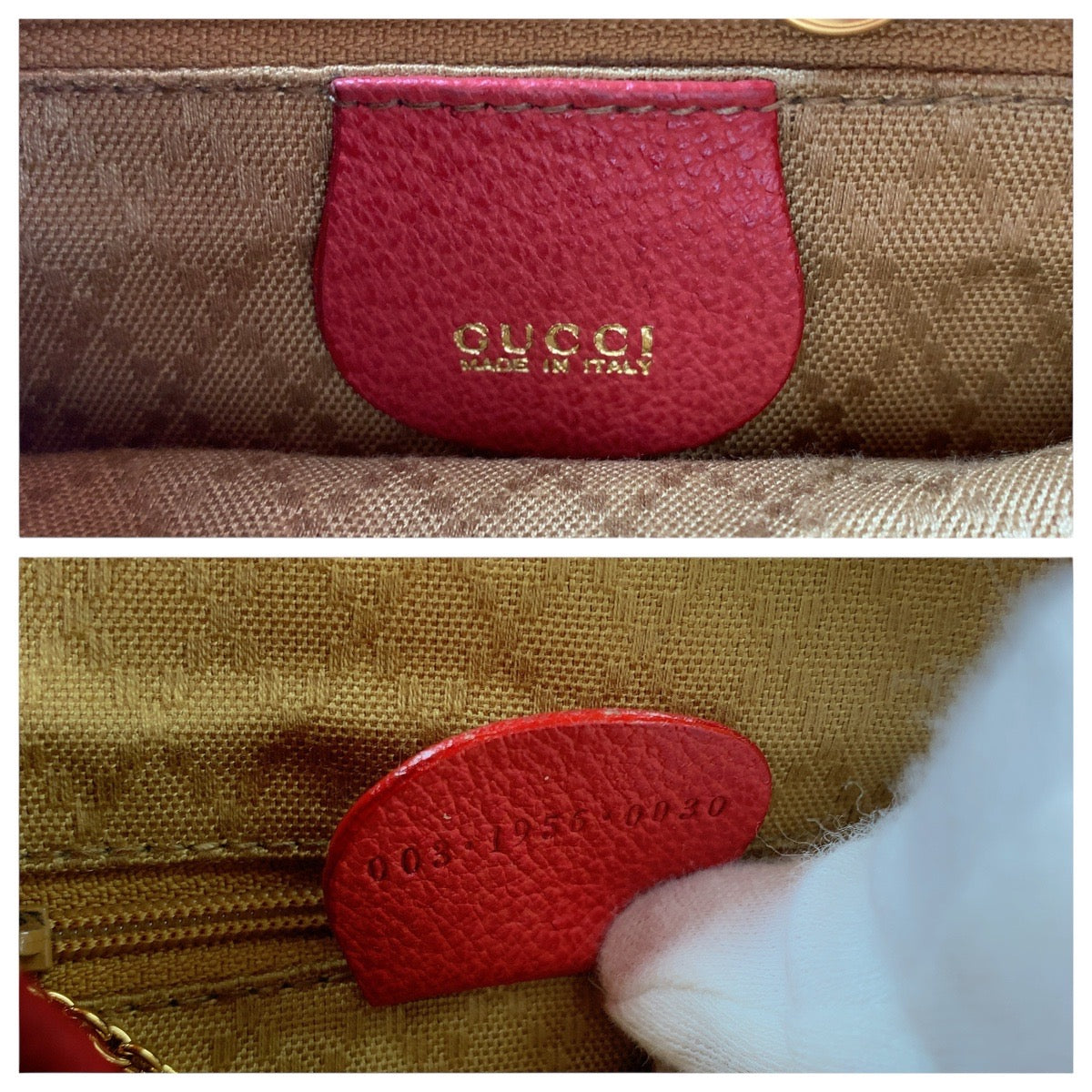 14882
GUCCI グッチ バンブー レッド ゴールド金具 スウェード / レザー 003 1956 0030 リュック・デイパック バックパック  レディース AB21