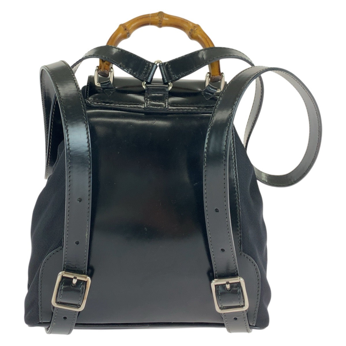 14884
GUCCI グッチ バンブー ブラック 黒 シルバー金具 レザー 003 1998 0030 リュック・デイパック バックパック  レディース ABP24