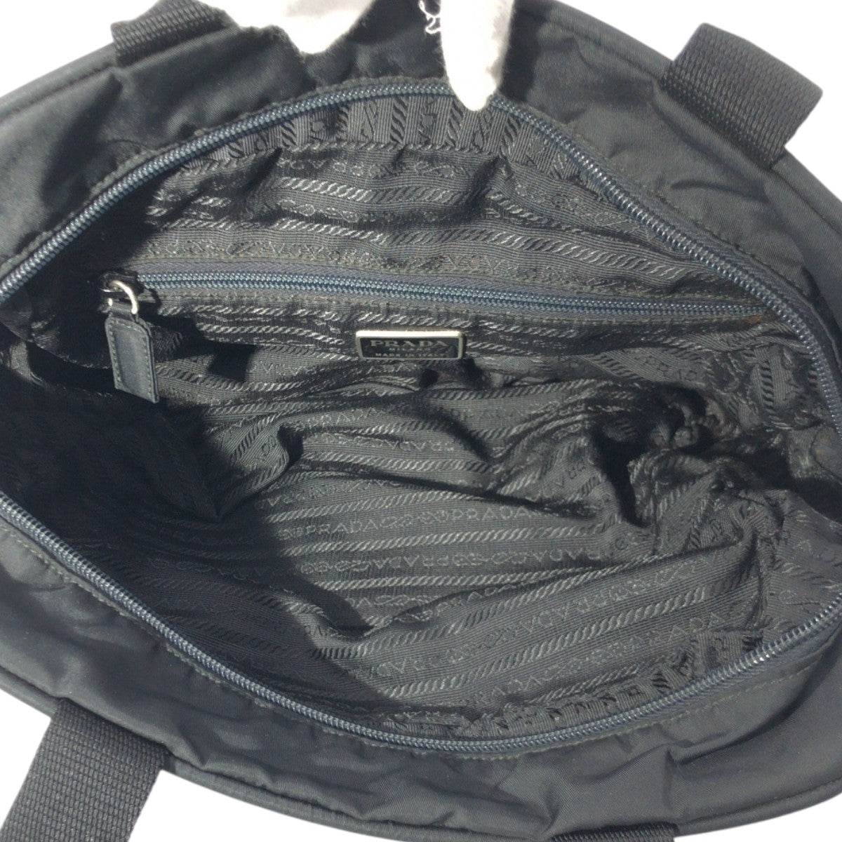 14886
PRADA プラダ テスート 三角ロゴ ブラック 黒 ナイロン ハンドバッグ  レディース AB38