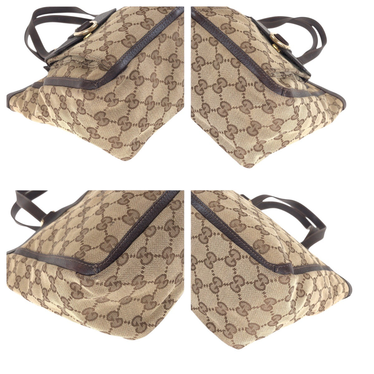14888
GUCCI グッチ アビー ブラウン ゴールド金具 GGキャンバス / レザー 146247 トートバッグ ショルダーバッグ  レディース