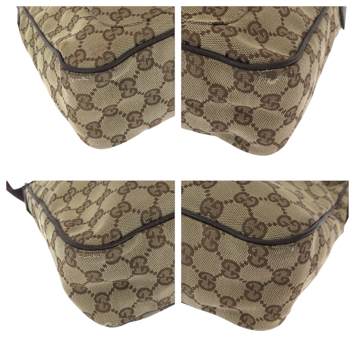 14889
GUCCI グッチ ベージュ ブラウン シルバー金具 GGキャンバス 131211 ショルダーバッグ 斜め掛け  レディース AB15