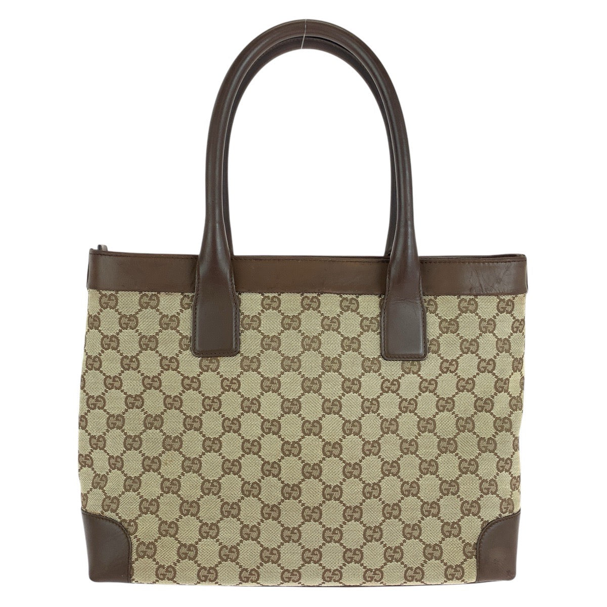 14890
GUCCI グッチ ブラウン ゴールド金具 GGキャンバス / レザー 33890 トートバッグ ショルダーバッグ  レディース