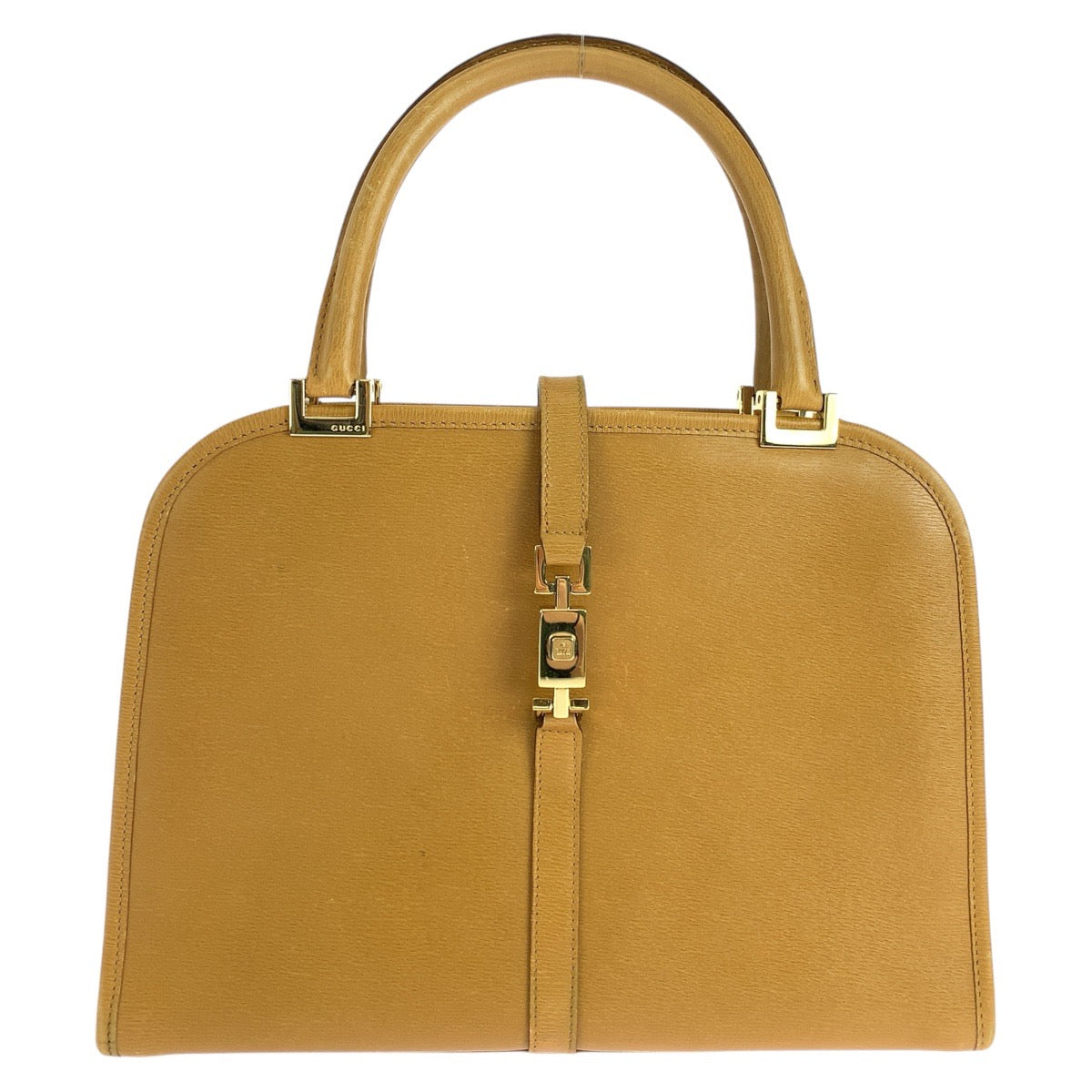 14894
GUCCI グッチ ジャッキー ライトブラウン キャメル ゴールド金具 レザー 002 1071 トートバッグ ハンドバッグ  レディース ABP32