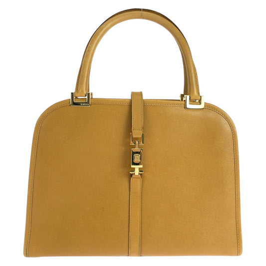 14894
GUCCI グッチ ジャッキー ライトブラウン キャメル ゴールド金具 レザー 002 1071 トートバッグ ハンドバッグ  レディース ABP32