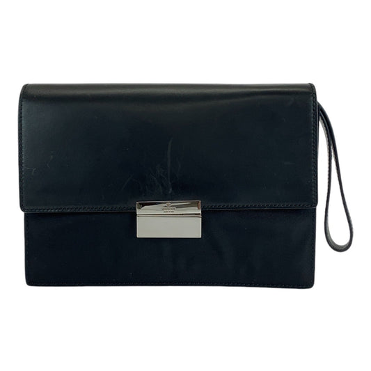14895
GUCCI グッチ ブラック 黒 シルバー金具 ナイロン / レザー 018 1613 セカンドバッグ  メンズ