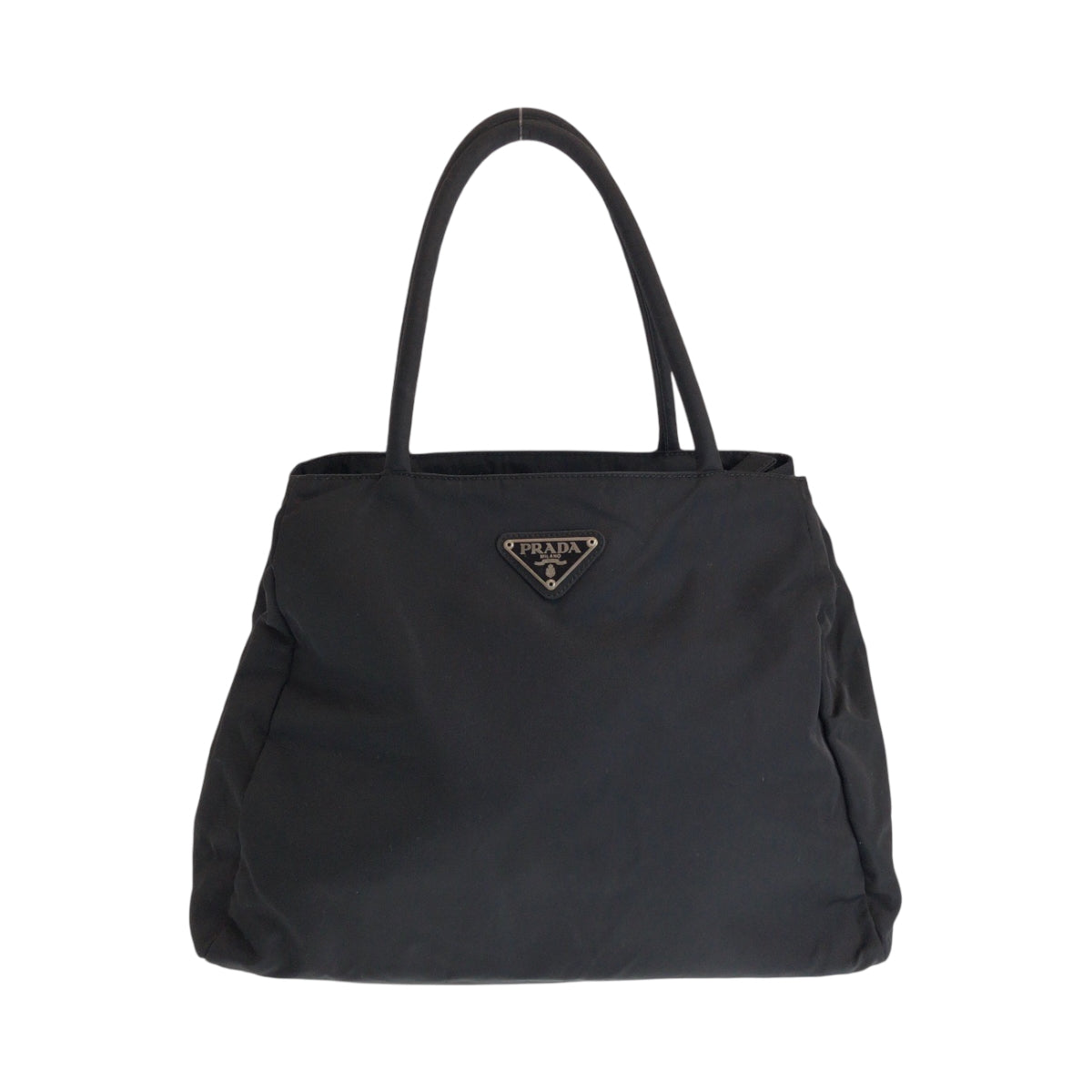14897
PRADA プラダ テスート 三角ロゴプレート ブラック 黒 シルバー金具 ナイロン トートバッグ ショルダーバッグ  レディース