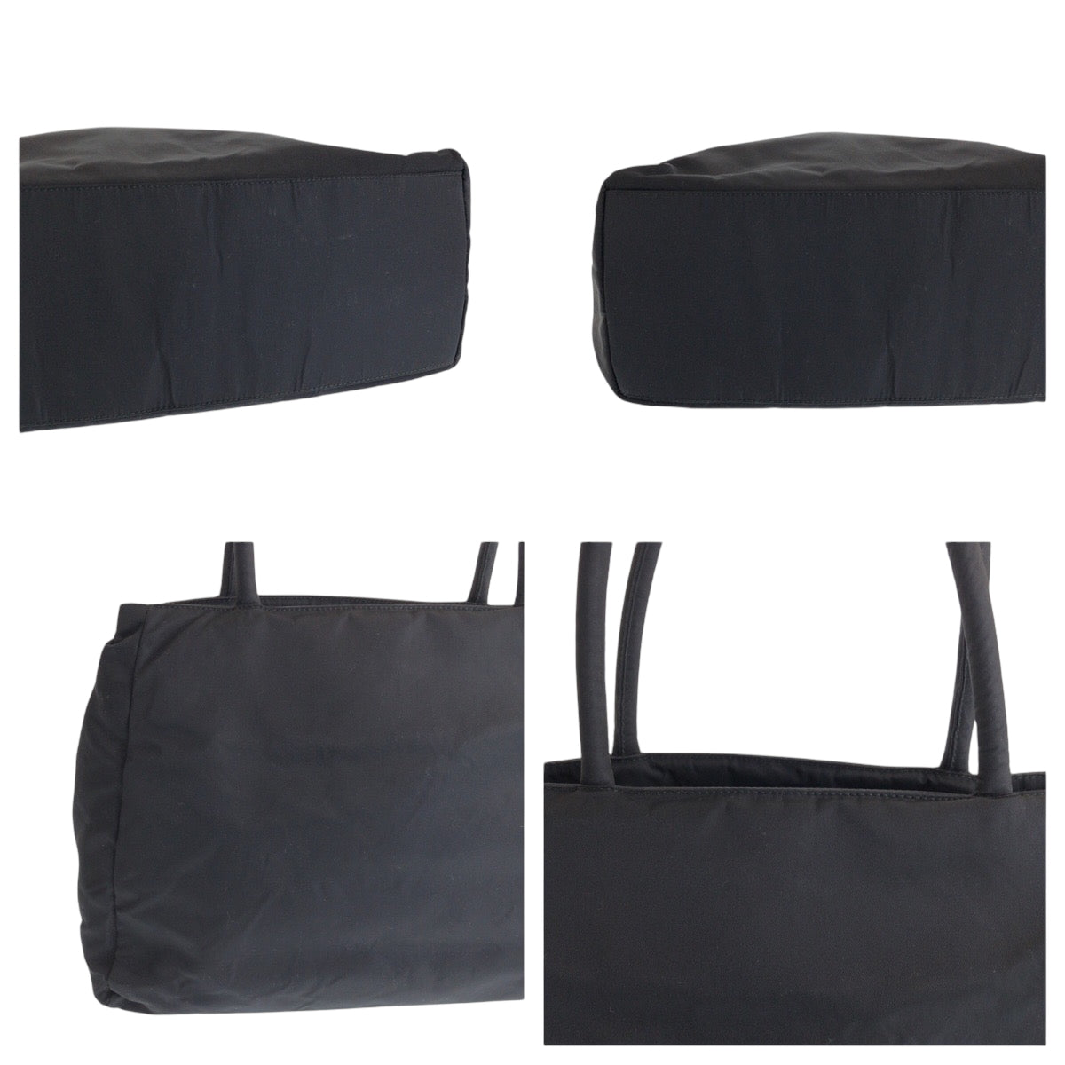 14897
PRADA プラダ テスート 三角ロゴプレート ブラック 黒 シルバー金具 ナイロン トートバッグ ショルダーバッグ  レディース