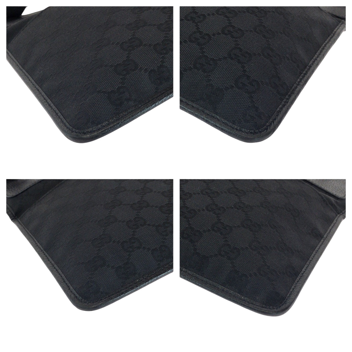 14898
GUCCI グッチ ブラック 黒 シルバー金具 GGキャンバス 27639 ショルダーバッグ ポシェット  メンズ