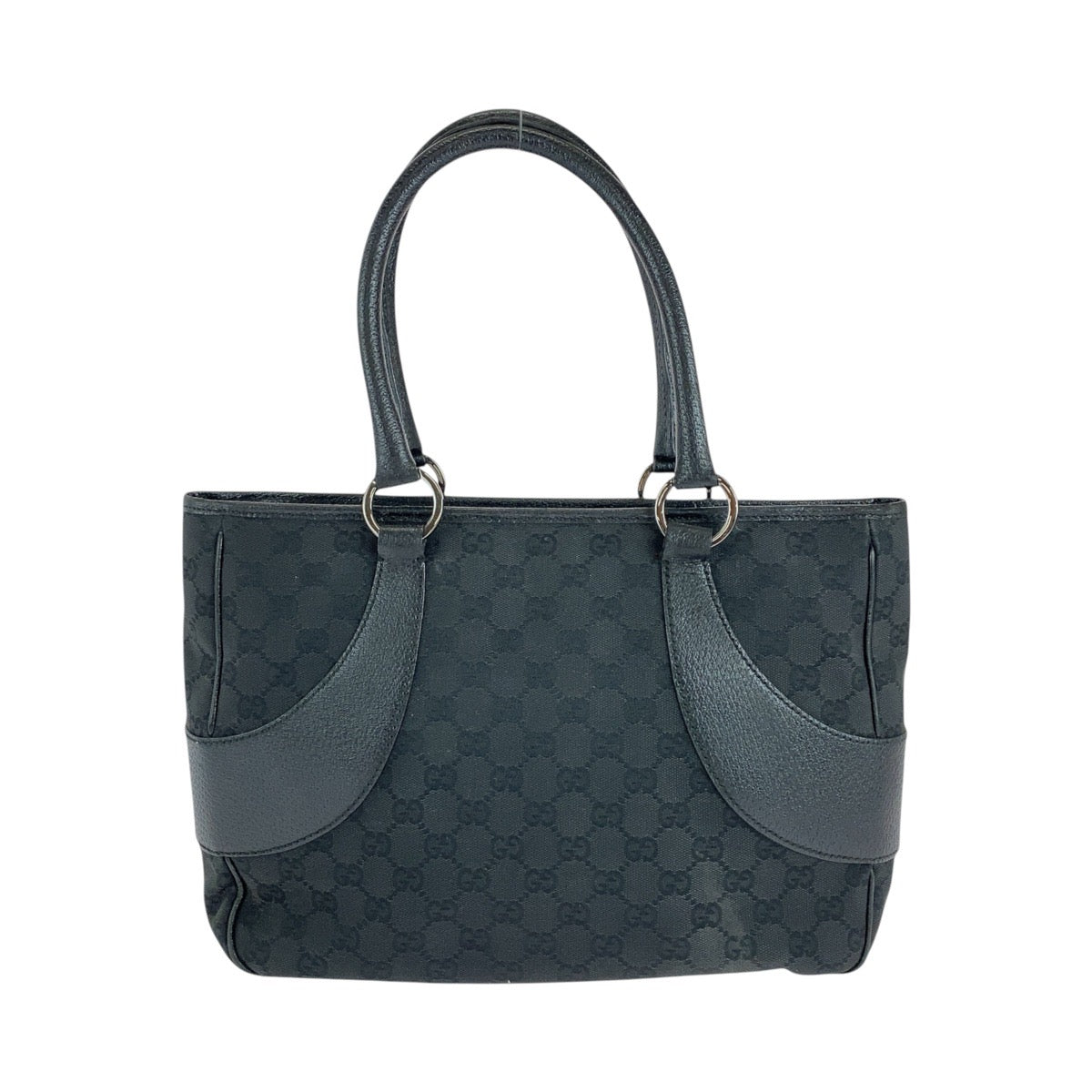 14899
GUCCI グッチ ブラック 黒 GGキャンバス / レザー 113011 トートバッグ ショルダーバッグ  レディース