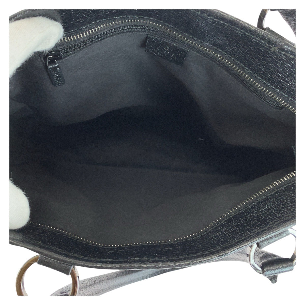 14899
GUCCI グッチ ブラック 黒 GGキャンバス / レザー 113011 トートバッグ ショルダーバッグ  レディース