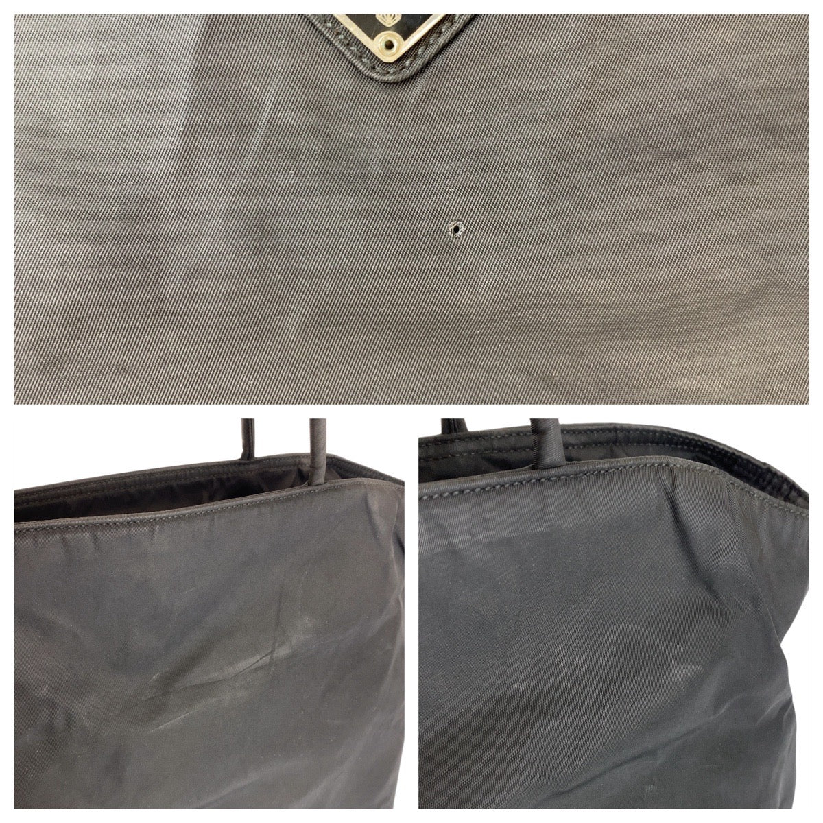 14900
PRADA プラダ テスート 三角ロゴプレート ブラック 黒 シルバー金具 ナイロン ショルダーバッグ トートバッグ レディース AB35