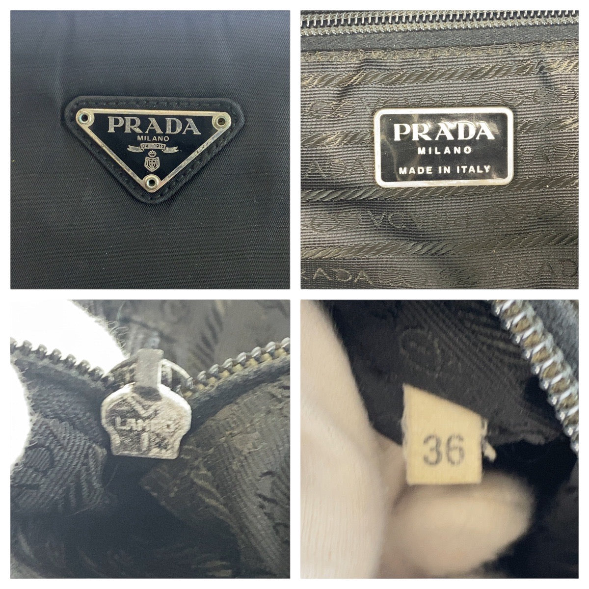 14900
PRADA プラダ テスート 三角ロゴプレート ブラック 黒 シルバー金具 ナイロン ショルダーバッグ トートバッグ レディース AB35