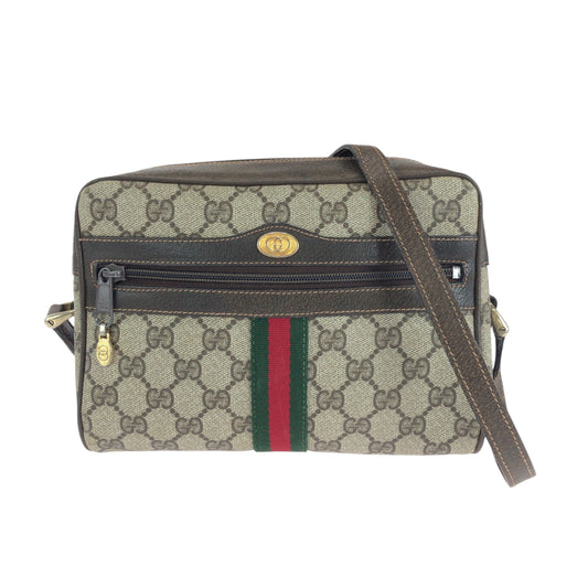 14902
GUCCI グッチ オールドグッチ シェリーライン ベージュ ブラウン ゴールド金具 GGスプリームキャンバス 68 001 3654 ショルダーバッグ ポシェット  レディース
