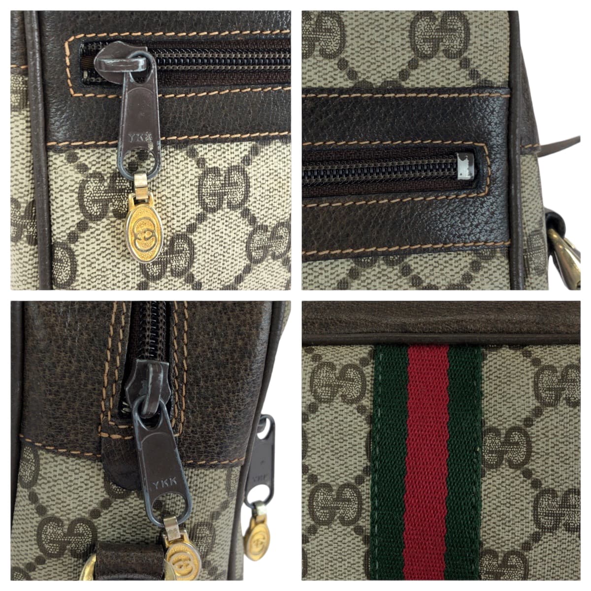 14902
GUCCI グッチ オールドグッチ シェリーライン ベージュ ブラウン ゴールド金具 GGスプリームキャンバス 68 001 3654 ショルダーバッグ ポシェット  レディース