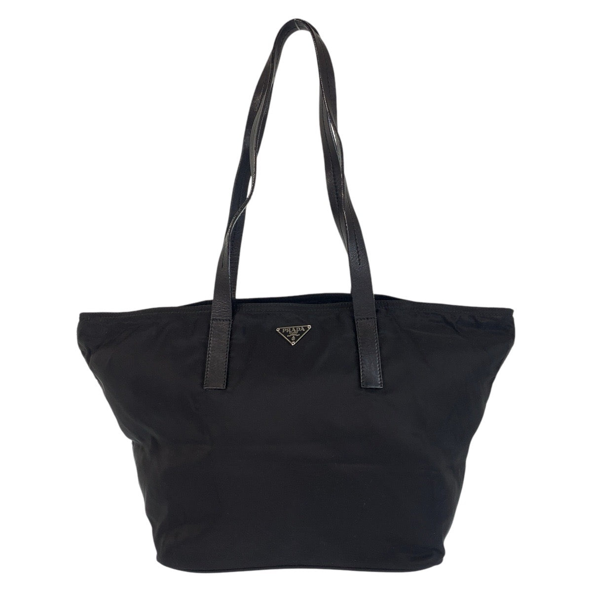 14903
PRADA プラダ テスート 三角ロゴプレート ブラック 黒 シルバー金具 ナイロン トートバッグ ショルダーバッグ  レディース ABP