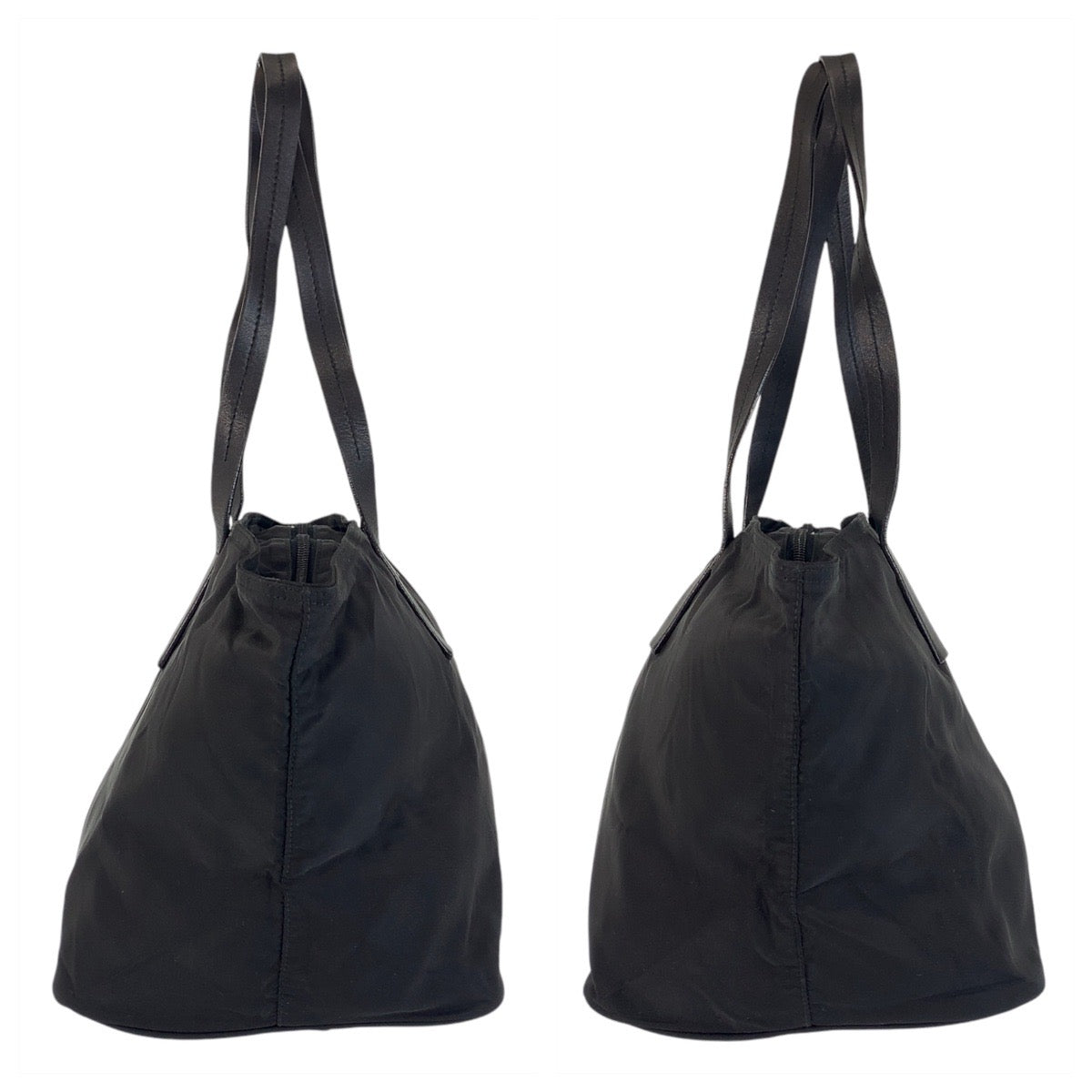 14903
PRADA プラダ テスート 三角ロゴプレート ブラック 黒 シルバー金具 ナイロン トートバッグ ショルダーバッグ  レディース ABP
