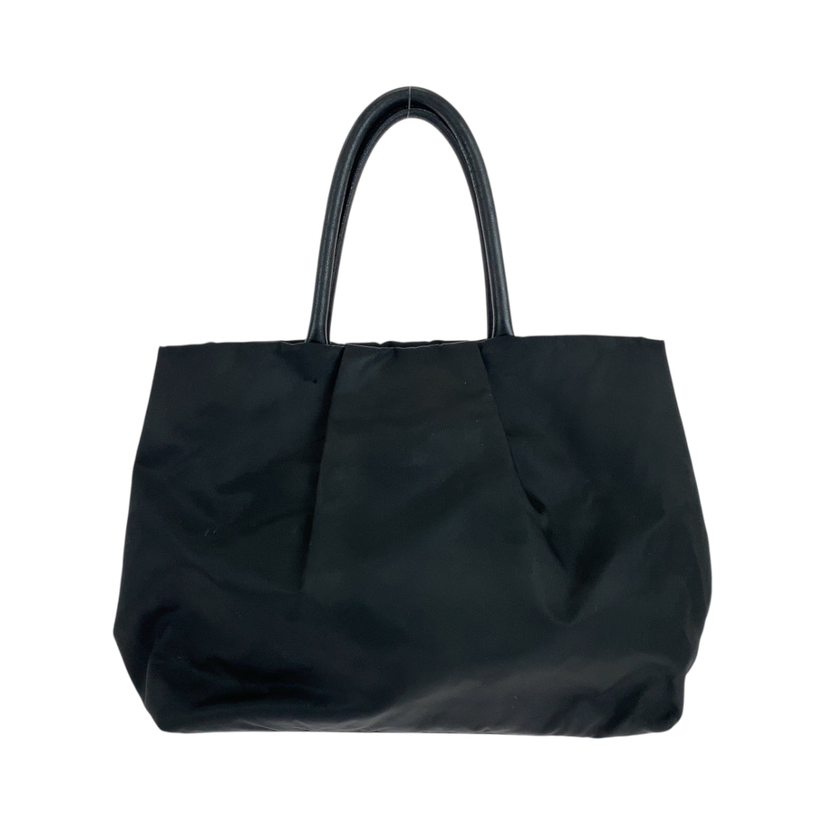 14904
PRADA プラダ テスート リボン 三角ロゴプレート ブラック 黒 シルバー金具 ナイロン BN1601 トートバッグ ハンドバッグ  レディース ABP27