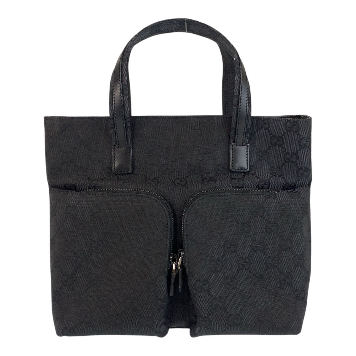 14905
GUCCI グッチ ブラック 黒 GGキャンバス / レザー 002 1080 トートバッグ ハンドバッグ  レディース