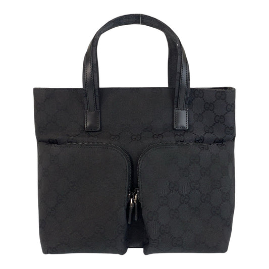 14905
GUCCI グッチ ブラック 黒 GGキャンバス / レザー 002 1080 トートバッグ ハンドバッグ  レディース
