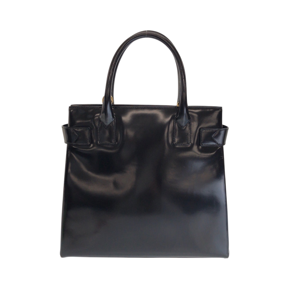 14906
GUCCI グッチ ブラック 黒 ゴールド金具 エナメル 000 1669 0503 トートバッグ ハンドバッグ  レディース