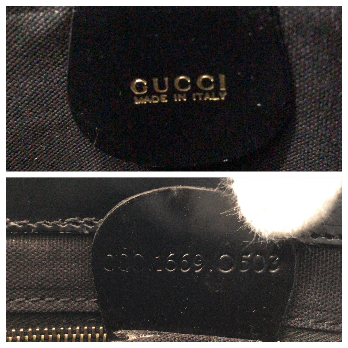 14906
GUCCI グッチ ブラック 黒 ゴールド金具 エナメル 000 1669 0503 トートバッグ ハンドバッグ  レディース