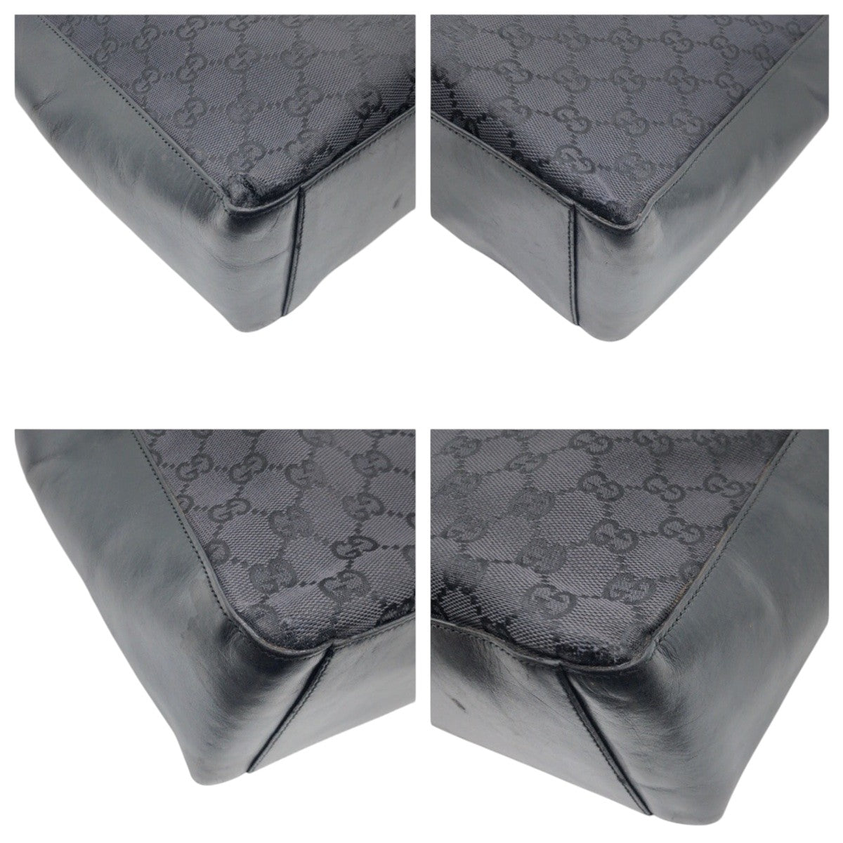 14907
GUCCI グッチ GG柄 ブラック 黒 GGキャンバス 001 3770 ホーボー ショルダーバッグ ハンドバッグ  レディース B19