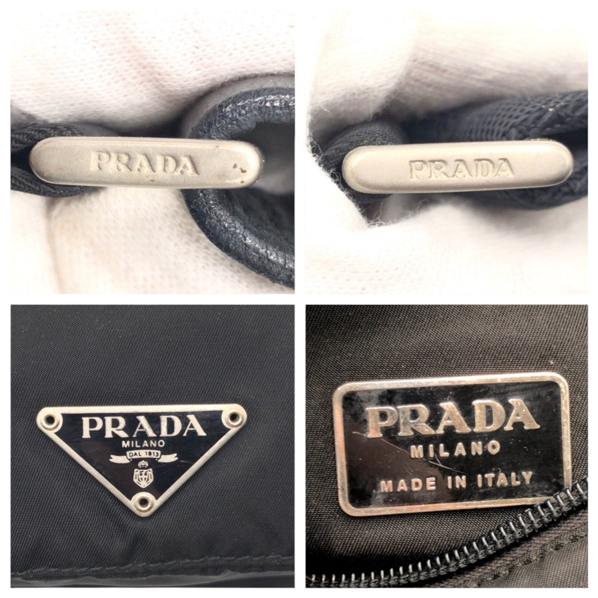 14908
PRADA プラダ テスート 三角ロゴ ブラック 黒 ナイロン ショルダーバッグ ポシェット 男女兼用  レディース AB34