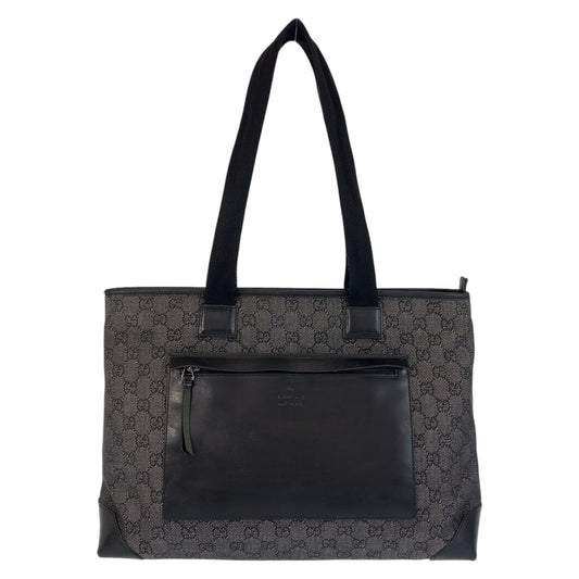 14909
GUCCI グッチ ブラック 黒 GGキャンバス / レザー 34339 トートバッグ ショルダーバッグ  レディース