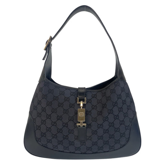 14911
GUCCI グッチ ジャッキー ブラック 黒 GGキャンバス / レザー 001 3306 ショルダーバッグ  レディース