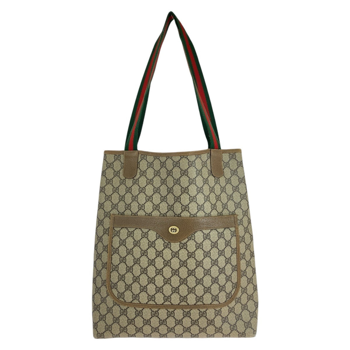 14912
GUCCI グッチ シェリーライン オールドグッチ ベージュ ブラウン GGスプリームキャンバス / レザー 89 02 003 トートバッグ ショルダーバッグ  レディース