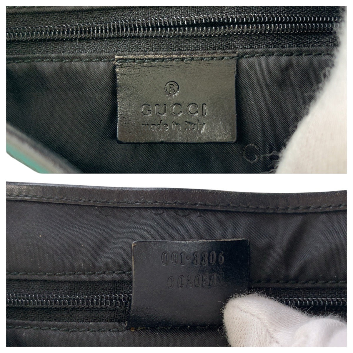 14913
GUCCI グッチ ジャッキー ホーボー ミントグリーン ブラック シルバー金具 キャンバス / レザー 001 3306 ショルダーバッグ  レディース