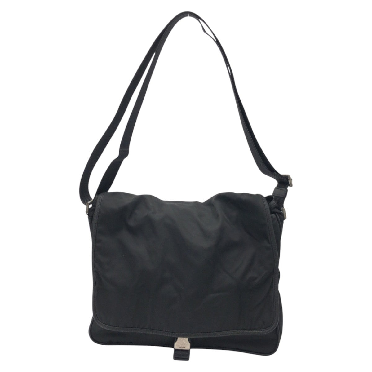 14914
PRADA プラダ テスート 三角ロゴ ブラック 黒 ナイロン ショルダーバッグ メッセンジャーバッグ 男女兼用  メンズ AB35