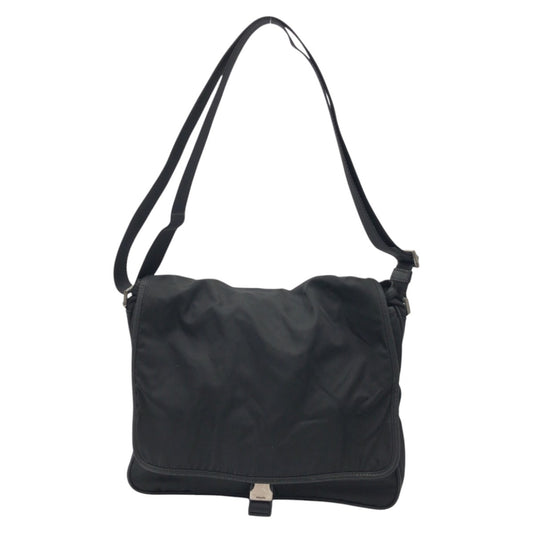 14914
PRADA プラダ テスート 三角ロゴ ブラック 黒 ナイロン ショルダーバッグ メッセンジャーバッグ 男女兼用  メンズ AB35