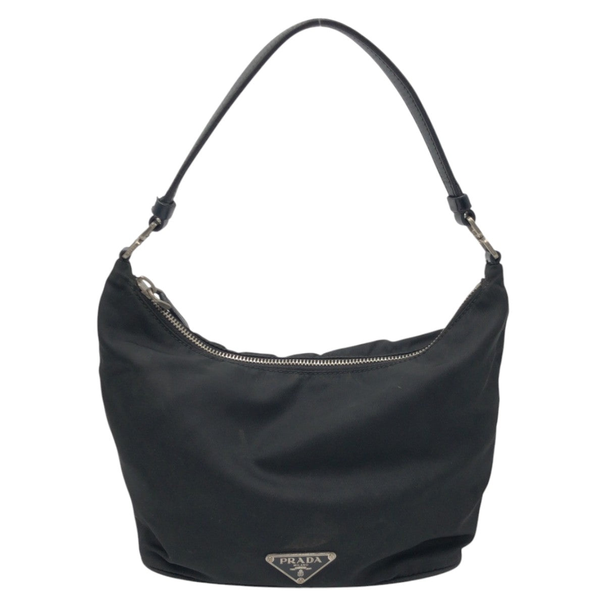 14915
PRADA プラダ テスート 三角ロゴ ブラック 黒 ナイロン ホーボー ショルダーバッグ ハンドバッグ  レディース AB38