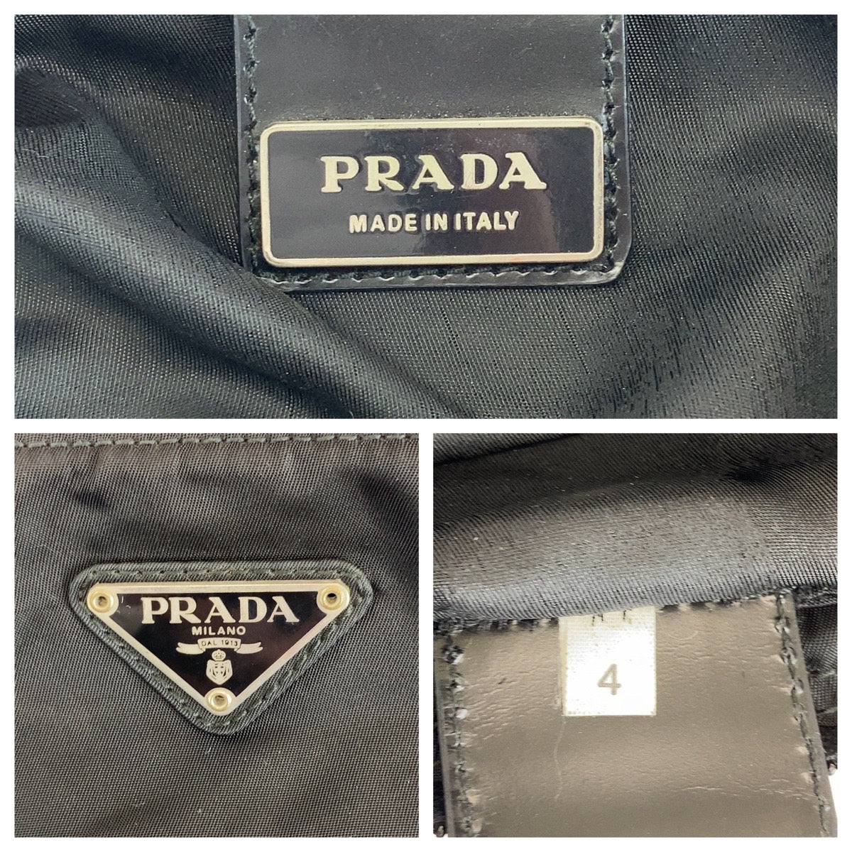 14916
PRADA プラダ テスート 三角ロゴプレート ブラック 黒 シルバー金具 ナイロン ショルダーバッグ サコッシュ 男女兼用  メンズ ABP24