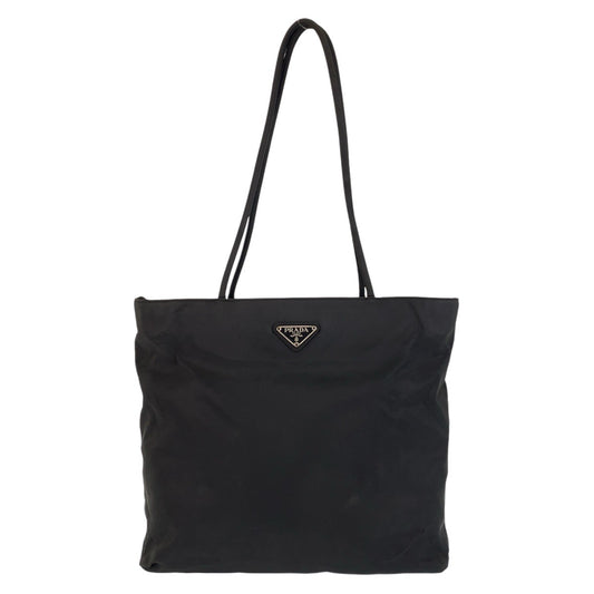 14917
PRADA プラダ テスート 三角ロゴプレート ブラック 黒 シルバー金具 ナイロン トートバッグ ショルダーバッグ  レディース