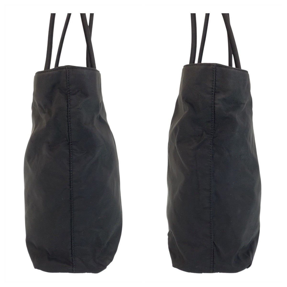 14917
PRADA プラダ テスート 三角ロゴプレート ブラック 黒 シルバー金具 ナイロン トートバッグ ショルダーバッグ  レディース