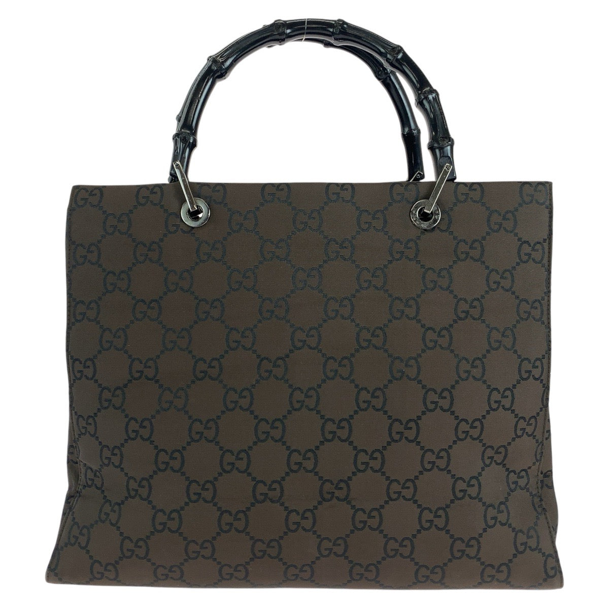 14918
GUCCI グッチ バンブー ジャンボGG ブラウン シルバー金具 GGキャンバス 002 1010 トートバッグ ハンドバッグ  レディース