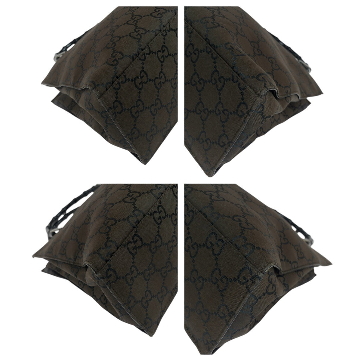 14918
GUCCI グッチ バンブー ジャンボGG ブラウン シルバー金具 GGキャンバス 002 1010 トートバッグ ハンドバッグ  レディース