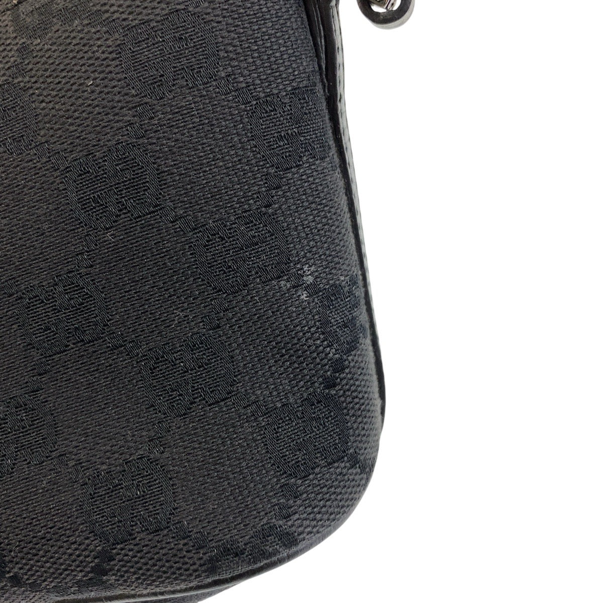 14922
GUCCI グッチ ブラック 黒 GGキャンバス / レザー 7198 ハンドバッグ アクセサリーポーチ  レディース